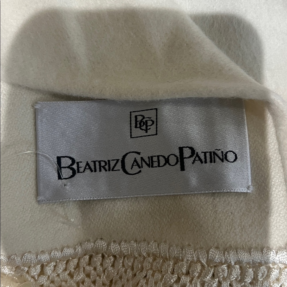 Cream Alpaca Wool Scarf